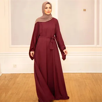 Siskakia Moslimských Fashon Šaty Pevné Arabských Omán Turecko Maroko Voľné Plus Veľkosť Maxi Hidžáb Rúcha Eid Ramadánu Abaya Ženy Oblečenie