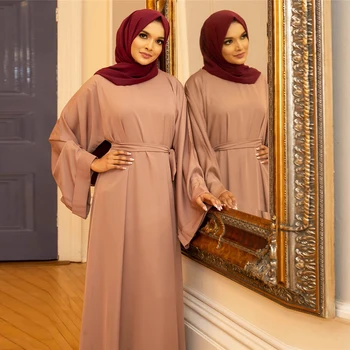 Siskakia Moslimských Fashon Šaty Pevné Arabských Omán Turecko Maroko Voľné Plus Veľkosť Maxi Hidžáb Rúcha Eid Ramadánu Abaya Ženy Oblečenie