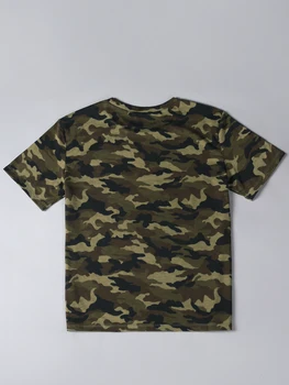 Bežné kamufláž T-shirt dámy jednoduché O-krku-krátke rukávy priedušná T-shirt vojenské taktické bojové kamufláž fitness T-sh