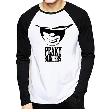 Peaky Klapky Oblečenie Na Jar Peaky Blinder T Shirt Mužov Lumbálna Tričko Dlhý Rukáv Bežné Tee Tričko Módne Topy Muži T-Shirt