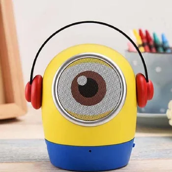 Vonkajšie Bezdrôtové Bluetooth Reproduktor Domáce Prenosné Roztomilý Kreslený Malý Žltý Muž Karty Subwoofer Podporuje U Diskov MP3 Prehrávanie