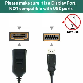 Aktívny Displej Port DP pre Adaptér HDMI kábel 4k60hz Mužov a Žien Konektor Kábla Converter Adaptér