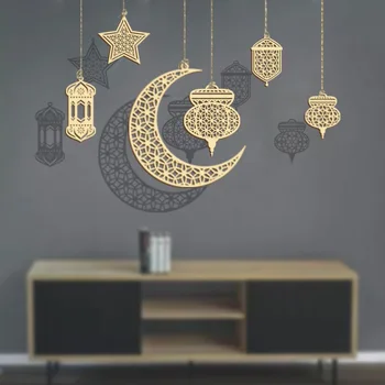 Ramadánu Dekorácie pre Domov Drevený Prívesok Visí Ozdoby, Darčeky EID Mubarak Dekor Islamskej Strany Moslimských Dodávky Eid Al Adha