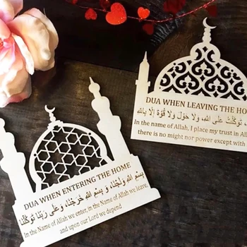 Ramadánu Dekorácie pre Domov Drevený Prívesok Visí Ozdoby, Darčeky EID Mubarak Dekor Islamskej Strany Moslimských Dodávky Eid Al Adha