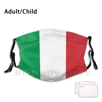 Taliansko Vlajky Euro Klubu Dospelých, Deti Pm2.5 Filtra Diy Maska Taliansko Taliansky Italia Rómov Turín Sicília Euro Klubu Lazio Sampdoria