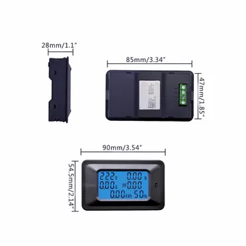 100A/20A AC LCD Digitálny Panel Výkon Watt Meter Monitor Napätie KWh Voltmeter Ammeter Tester Tools