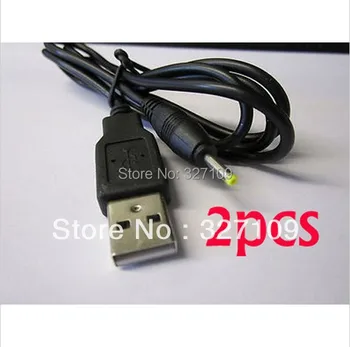 2KS USB Nabíjací Kábel do 2.0*0.6 mm DC samec Konektor,USB mužov a 2.0x0.6 mm DC Tip Plug doprava Zadarmo