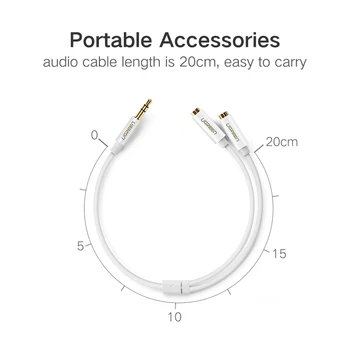 Dbg Jack 3,5 mm Slúchadlá Splitter Kábel pre iPhone Samsung Počítač 3,5 mm 1 Muž 2 Žena RCA, Slúchadlá Audio Adaptér