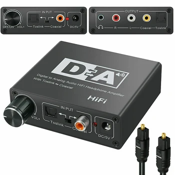 5.1 Audio dekodér Toslink Koaxiálny k R/L RCA, 3.5 mm Stereo Adaptér Optický digitálny Zosilňovač Analógový Converte zosilňovač HD Audio