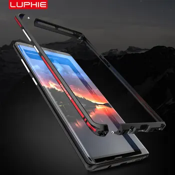 Luphie Zakrivené Kovový Nárazník pre Samsung Galaxy Note 9 Prípad Poznámka 8 pre iphone X Xs Max Xr 8 7 Plus Ultra Tenký Hliníkový Rám Kryt