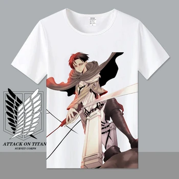 Nové Anime Útok na Titan Levi/Eren/Mikasa Bavlna T-košele pre Ženy/Muži T Shirt O Krk Krátkym Rukávom Letné Oblečenie Top Tees