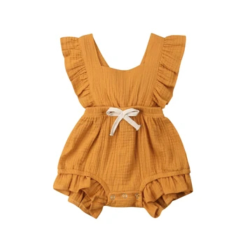 Novonarodené Dievčatká Oblečenie Prehrabať Romper bez Rukávov Bavlna Lete Jumpsuit Oblečenie Sunsuit Oblečenie Baby Girl 0-24M