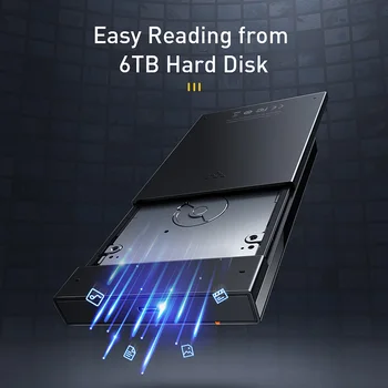 Baseus HDD Prípade 2.5 SATA na USB 3.0 Typ C 3.1 Adaptér HDD Enclosure Externý Pevný Disk Prípade 6TB HD Pevný Disk SSD HDD Box Caddy