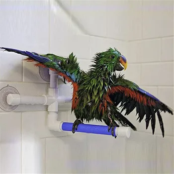 Papagáj Plastová Vaňa Sprcha Stojí Platformy Modul Papagáj Stojí Sprcha Ostriež Parakeet Vták Hračka Pet Príslušenstvo
