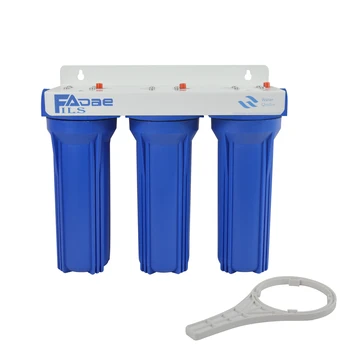 3-stupňový Systém Filtrácie Modrá 3/4-Palcový Port Vodný Filter Celý Dom S 2,5