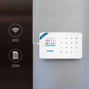 Home Security Alarm Hosť KERUI W18 WIFI-Bezdrôtový GSM Alarm systém Eas Auta APLIKÁCIU Diaľkové Ovládanie Home Security Alarm Hosť s Siréna