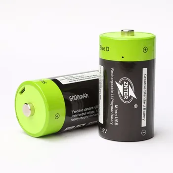 Nové ZNTER 6000mAh 1,5 V nabíjateľná batéria USB nabíjateľné batérie je účtované Lipo batérie LR20 Micro USB kábel