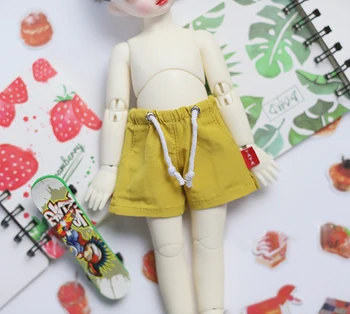 BJD bábika šortky šnúrkou nohavice s vreckami na 1/4 1/6 BJD MDD MSD YOSD bábiky oblečenie príslušenstvo 6 farieb na nohavice