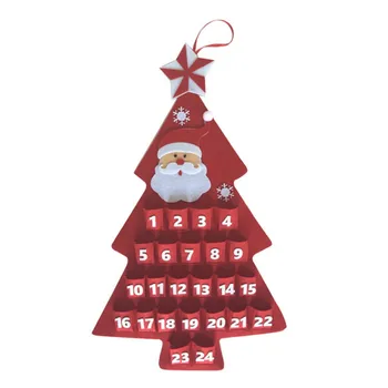 Vianočný Adventný Kalendár Cítil Vianočný Stromček, Časovač, Kalendár, Vianočný Netkaných Kalendár Darčeková Taška
