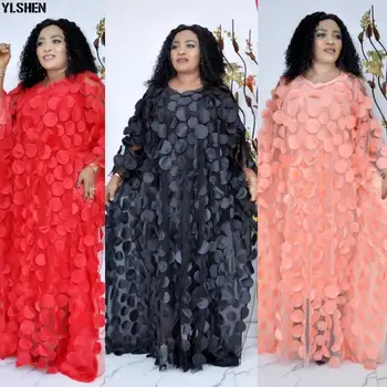 2019 Jeseň Afriky Šaty pre Ženy Super Veľkosť Nové Dashiki Módne Voľné Výšivky Abaya Moslimských Dlhé Šaty Afriky Oblečenie