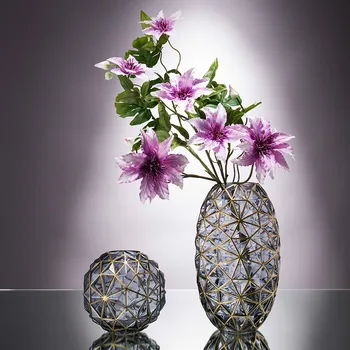 Minimalistický Sklenené Vázy Domáce Dekorácie, Kvety, Hydroponické Suchý Kvet Obývacia Izba Dekor Geometrie Tvorivé Jednoduché, Stručné Ozdoby