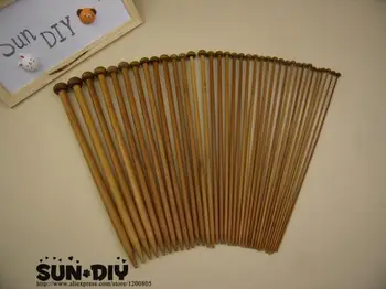Doprava zadarmo Single-špicaté Bambusu pletacie ihlice 25,35 cm 18 párov/veľkostí 2.0-10.0 mm pre KUTILOV, remeselníkov pletenia, vyšívania