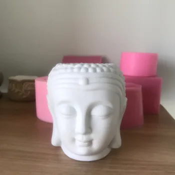 3D Buddha Kvetináč Váza, Takže Silikónové Hrniec Formy Ručné Konkrétne Hlinené Formy DIY Živice Cementu Sviečkový Plesní