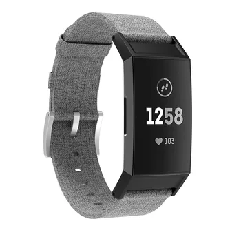 Popruhy pre Fitbit Účtovať Poplatok 3 4 Náramok Smartwatch Kapela Plátno Nylon Nahradenie Muži Ženy Náramok s pripojiť Watchband