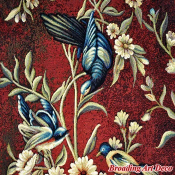 Krásny Kvet & Vtákov Žakárové Väzbe Gobelín Stene Visí Gobelín Home Art Textilné Dekorácie Aubusson Bavlna 158x89cm