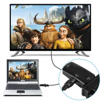 10pcs Mužov a Žien HDMI / VGA Prevodník S Audio Kábel pre PC, Notebook Tablet Podpora 1080P HDTV Adaptér