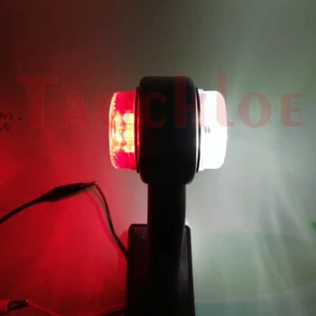 2 ks 12V 24V Truck Prívesu Traktora LED polohové Svetlá Červené Biele Bočné Obrysové Svetlo Zadné Lampy Odbavenie