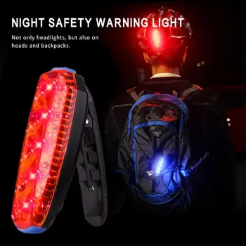 Cyklistické Svetlo Nabíjania cez USB Bicykel zadné Svetlo noc bezpečnostné výstražné svetlo prilba LED svetlo pre Denné Beh Chôdza