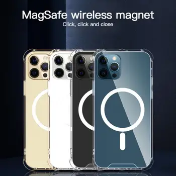 Magnetické puzdro Pre iPhone 12 11 Kryt Pre Magsafe Nabíjačky Ochranné puzdro Pre iPhone 12 Pro Max 12 X Mini XS XR Bezdrôtová Nabíjačka