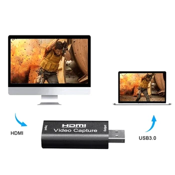 HDMI USB 2.0 Video Capture Karty 1080P HD Rekordér Hry Video Živé Vysielanie Kompatibilný s Typom-C a Android