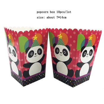 10pcs/veľa nových prisťahovalcov roztomilá Panda Popcorn Box panda papierová darčeková taška na Narodeninovej Party Dodávky&Decor baby sprcha party láskavosti