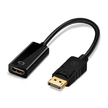 DP Samec na HDMI Žena kábel Kábel Adaptéra 1080P Converter Adaptér Kábel pre Zobrazenie na PC Notebook, Projektor HD Video konverzia