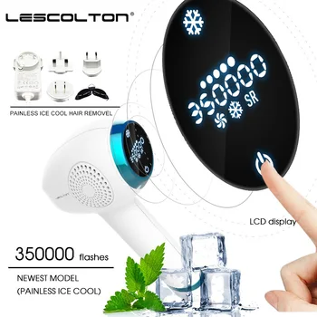 Lescolton Icecool IPL Epilátor Pre Ženy Trvalé Laserové Odstránenie Chĺpkov, LCD Displej Depilador Laser Bikini Zastrihávač Photoepilator