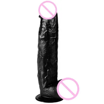 Obrie Čierne Dildo Hrubé Obrovské umelé penisy Extrémne Veľké Realistický Penis S Prísavkou Sex Produkt pre Ženy (31 )