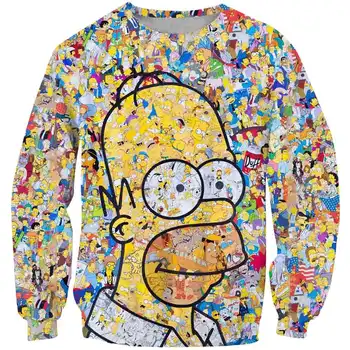 3D Bart Simpson Chlapec dievča Oblečenie, Kvalitné Mikiny Bunda, kabát Novinka Simpsonovci Streetwear Bežné Pulóver s Dlhým Rukávom