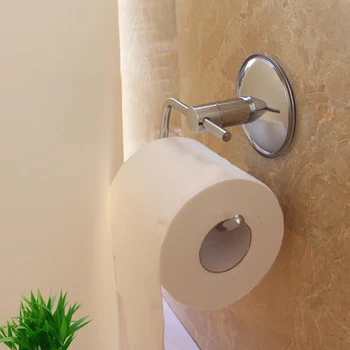 Nové Nerezové Wc Roll Tissue Papiera Držiak +Prísavka Kúpeľňa Nástroj