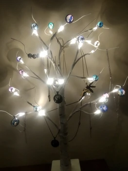 60 cm Hot Veľkonočný Strom S 24 LED Svetlá Biele Svetlo Mini Ratolesť Stromu Lampy, Ozdoby na Zavesenie Veľkonočné Vajíčka Visí Ozdoby