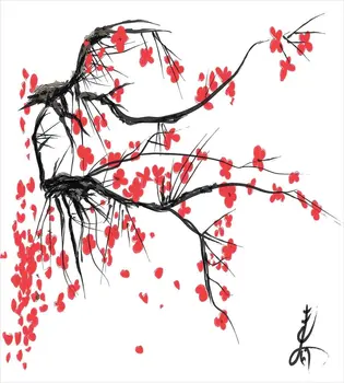 Príroda Perinu Nastaviť Sakura Kvet Japonská Čerešňa Záhrada Leto Vintage Kultúrne Tlač Posteľná Bielizeň Nastaviť Šedou Farbou