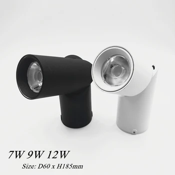 Stmievateľné Rotujúce LED Svietidlá 10W15W20W COB LED Stropné Bodové Svetlá AC110-220V LED Nástenné Svietidlo Teplá Studená Biela Vnútorné Osvetlenie