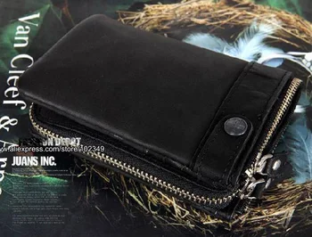 Vintage cowhide dizajnér pánske Kožené peňaženky pravá koža kabelku s odnímateľnou mince vrecku mäkké kožené peňaženky fuctional