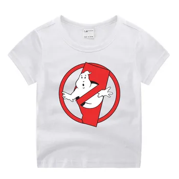 Deti Kreslený Film Školy Logo Ghostbuster Legrační Karikatúra Tlače T-shirt Deti Lete O-Krku Topy Boys & Girls Tričko Detské