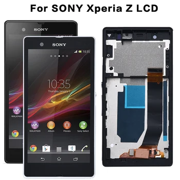 Originálne Pre SONY Xperia Z Displeja LCD Dotykový Displej Pre SONY Xperi Z LCD Digitalizátorom. Montáž L36H C6603 C6602 doprava Zadarmo