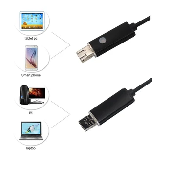 10M Kábel 5,5 mm Objektív USB Endoskop Android OTG Telefón Endoscopio 2v1 Mini Endoskopu Fotoaparát Vodotesný IP67 Inšpekčnej Kamery
