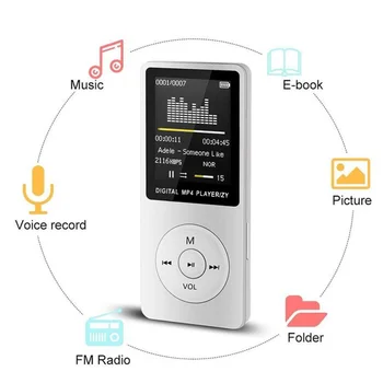 Woopower 1.8 palcový Ultra-tenké Médiá, Móda Prehrávač Hudby Film S Prenosné FM Rádio, Digitálny HIFI Ebook MP3