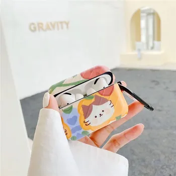 Roztomilý Kvet Mačka Cartoon Vzor IMD Mäkký Kryt pre Apple Airpods 2 1 Pro Silikónová Slúchadlá Box Prípade Leteckej struky Slúchadlá Capa