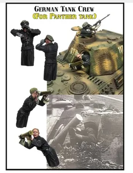 1/35 Rozsahu nemeckej Posádky Tanku Dôstojníkov A SSoldiers chcete Shell druhej svetovej VOJNY Miniatúry Nevyfarbené Živice Model Kit 2 Obrázok